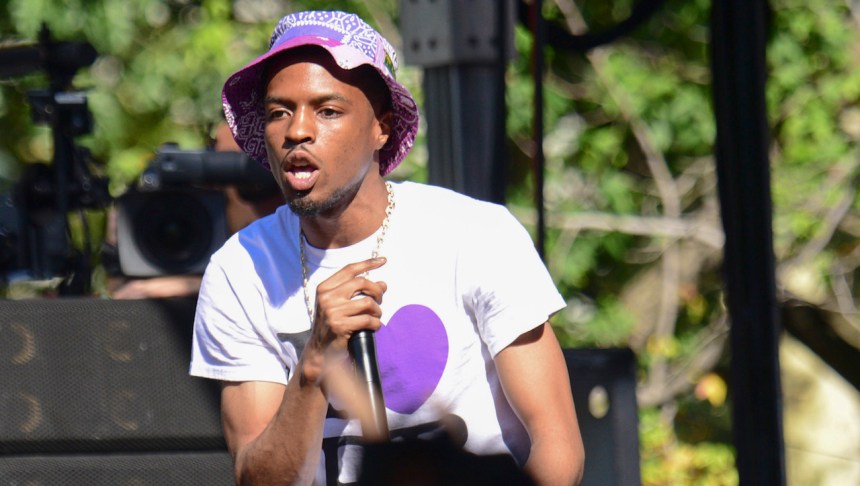 Pi'erre Bourne performs during 2021 Made In America at Benjamin Franklin Parkway