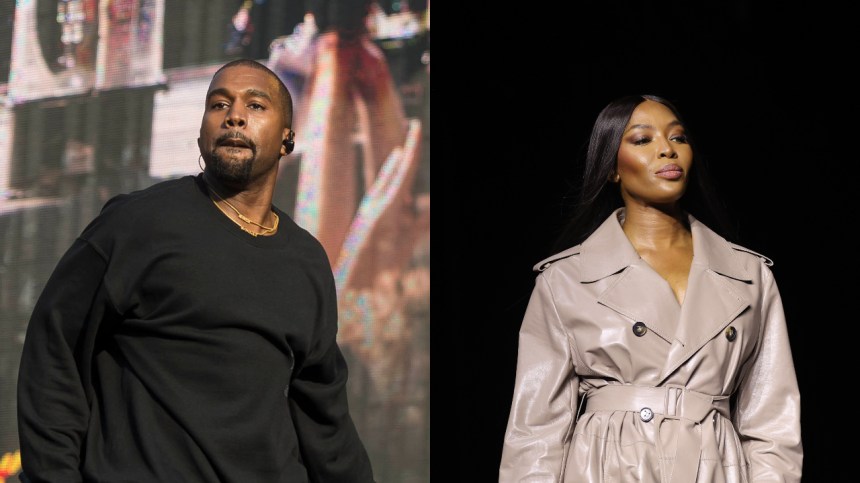 Kanye West and Naomi Campbell