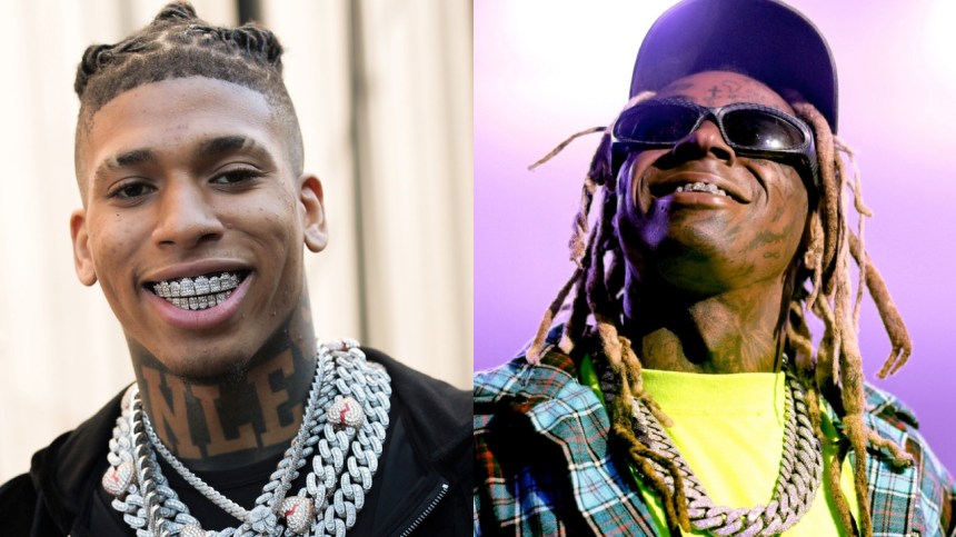 NLE Choppa Gives ‘The G.O.A.T.’ Lil Wayne His Flowers — Literally
