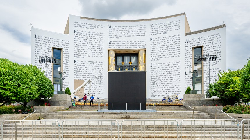 JAY-Z’s Lyrics Plastered All Over The Front Of Brooklyn Public Library