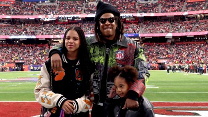 JAY-Z Rocks Retro Reebok Sneakers While Enjoying Daddy-Daughter Time At Super Bowl